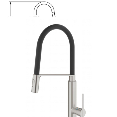 Grohe Feel Keukenkraan - uittrekbare uitloop - 2 straalsoorten - met profesionele handdouche - rvs