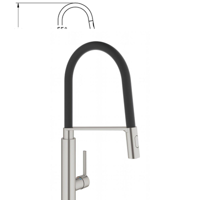Grohe Feel Keukenkraan - uittrekbare uitloop - 2 straalsoorten - met profesionele handdouche - rvs