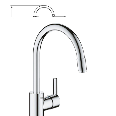 GROHE Feel Keukenkraan - uittrekbare uitloop - chroom - licht beschadigd - OUTLET UDEN
