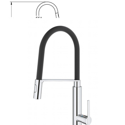 Grohe Feel Keukenkraan - hoog - draaibare/uittrekbare uitloop - 2 straalsoorten - met profesionele handdouche - chroom