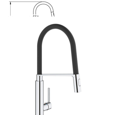 Grohe Feel Keukenkraan - hoog - draaibare/uittrekbare uitloop - 2 straalsoorten - met profesionele handdouche - chroom