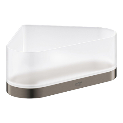 GROHE Selection Plateau de douche - 17x17x20x8.5cm - modèle d''angle - montage mural - brushed hard graphite
