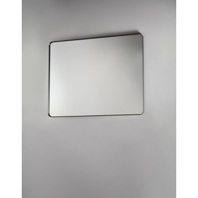 Royal plaza Intent spiegel rechthoekig ronde hoeken 80x100 mat zwart SHOWROOMMODEL