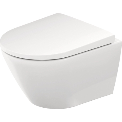 Duravit D-neo Wandclosetpack - met wandcloset - compact - diepspoel - rimless - 37x48x40cm - met verdekte bevestigigng - softclose - wit