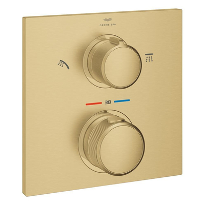 GROHE allure kit thermostat avec déviateur brossé cool sunrise brossé (or)