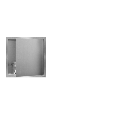 Looox BoX nis - 30x30x7cm - inbouw - met deur - rvs geborsteld