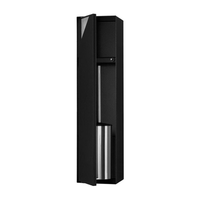 Looox special collection Brosse de toilette encastrée carrelable noir mat