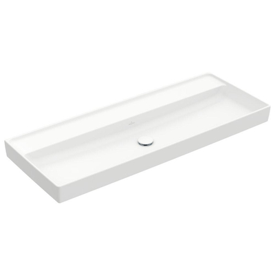 Villeroy & Boch Collaro Plan vasque 120x47cm sans trou de robinet sans trop-plein Stone white