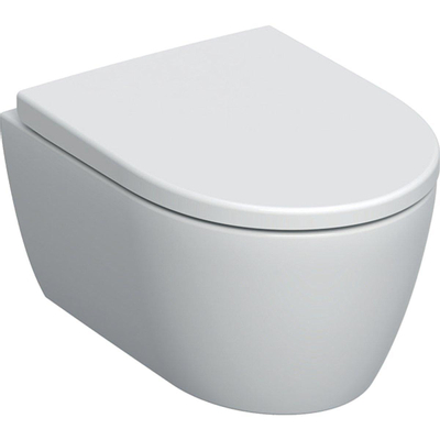 Geberit Icon pack WC sans bride compact 49cm avec abattant softclose et quickrelease Blanc