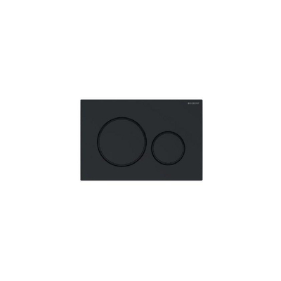 Geberit sigma 20 bedieningplaat, 2-toets spoeling frontbediening voor toilet 24.6x16.4cm zwart / matzwart OUTLETSTORE