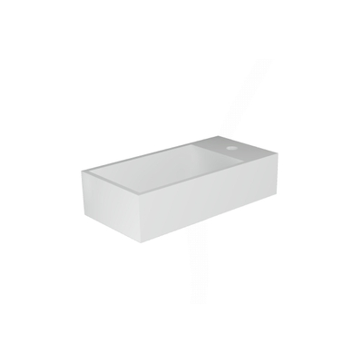 INK Versus Fontein - 36x18x9cm - wasbak links - 1 kraangat - polystone wit glans - licht beschadigd -OUTLET UDEN