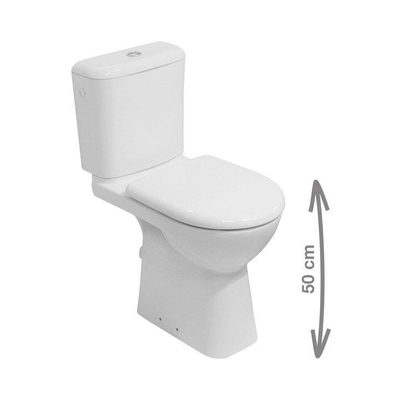 Jika Euroline Partie de cuvette combinaison de cuvette H48xL36xP71.5cm Chasse profonde Céramique Blanc