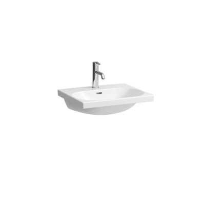 Laufen Lua Lavabo 55x46x20.7cm 1 trou de robinet dessous rectifié sans traitement anticalcaire Céramique Pergamon