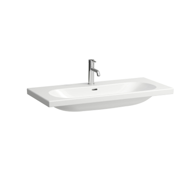 Laufen Lua Lavabo 100x46x18cm 1 trou de robinet sans traitement anticalcaire Céramique Blanc