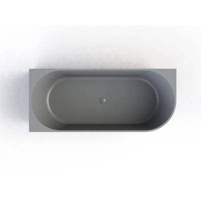 Baignoire Royal plaza Violeta demi-îlot 170x73cm gauche béton gris