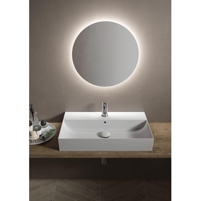 Royal plaza cadens lavabo à poser 60x36,5cm 1 trou pour robinet avec trop-plein blanc