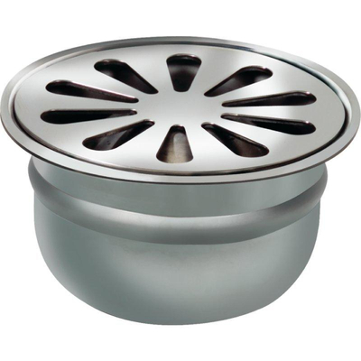 Van den Berg siphon de sol inox rond Ø100mm avec sortie verticale