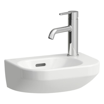 Laufen lua lave-mains 25x36x14.5cm 1 trou pour robinet sans traitement anti-calcaire céramique blanc