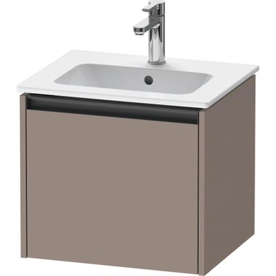 Duravit ketho.2 meuble sous-vasque 51x42x44cm pour 1 vasque aggloméré basalte mat