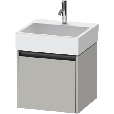 Duravit ketho meuble 2 vasques avec 1 tiroir 48.4x46x44cm avec poignée anthracite béton gris mat