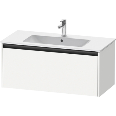 Duravit Ketho.2 Wastafelonderbouwkast - met 1 lade - 101x48x44cm - met greep antraciet - wit mat