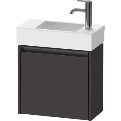 Duravit Ketho 2 meuble sous-lavabo avec 1 porte 48,4x23,8x44cm gauche, avec poignée graphite anthracite supermat