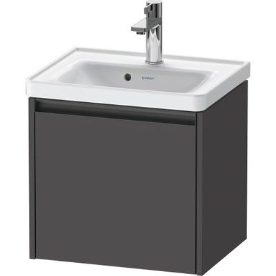 Duravit Ketho.2 Wastafelonderbouwkast - met 1 lade - 48.4x37.5x44cm - met greep antraciet - grafiet mat