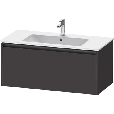 Duravit Ketho.2 Wastafelonderbouwkast - met 1 lade - 101x48x44cm - met greep antraciet - grafiet supermat