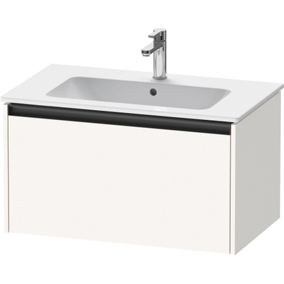 Duravit Ketho 2 meuble sous-lavabo avec 1 tiroir 81x48x44cm avec poignée anthracite blanc super mat