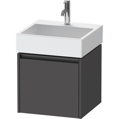 Duravit Ketho 2 meuble sous-lavabo avec 1 tiroir 48,4x46x44cm avec poignée graphite anthracite mat