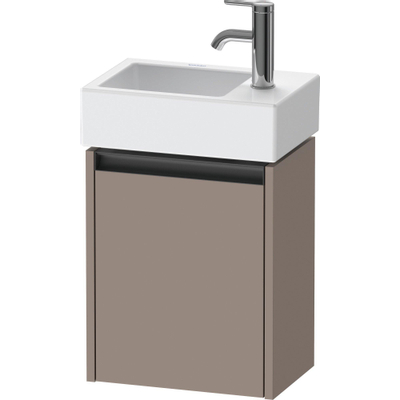Duravit Ketho 2 meuble sous-lavabo avec 1 porte 36,4x23,8x44cm droite, avec poignée basalte anthracite mat