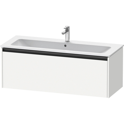 Duravit ketho 2 meuble de lavabo avec 1 tiroir pour lavabo simple 121x48x44cm avec poignée anthracite blanc mat