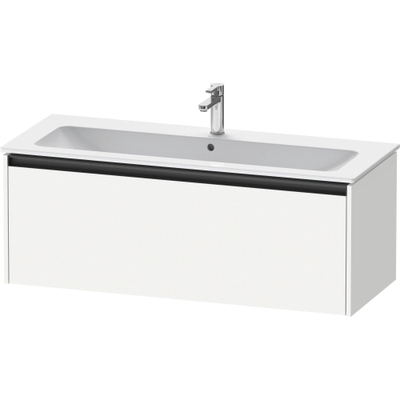 Duravit Ketho.2 Wastafelonderbouwkast - met 1 lade - voor enkele wastafel - 121x48x44cm - met greep antraciet - wit mat