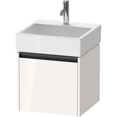 Duravit Ketho 2 meuble sous-lavabo avec 1 tiroir 48,4x46x44cm avec poignée anthracite blanc brillant