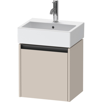 Duravit Ketho.2 Wastafelonderbouwkast - met 1 deur - 43.4x33.8x44cm links - met greep antraciet - taupe mat