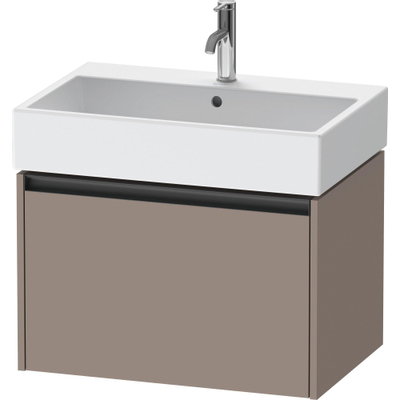 Duravit ketho 2 meuble sous lavabo avec 1 tiroir 68.4x46x44cm avec poignée anthracite basalte mat