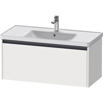 Duravit Ketho.2 Wastafelonderbouwkast - met 1 lade - 98.4x45.5x44cm - met greep antraciet - wit mat