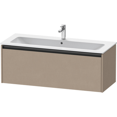 Duravit ketho 2 meuble de lavabo avec 1 tiroir pour lavabo simple 121x48x44cm avec poignée anthracite lin mat