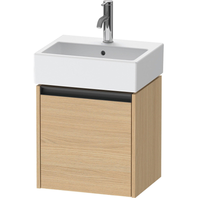 Duravit Ketho 2 wastafelonderbouwkast met 1 deur 43.4x33.8x44cm rechts, met greep antraciet natuur eiken mat