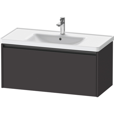 Duravit ketho 2 meuble sous lavabo avec 1 tiroir 98.4x45.5x44cm avec poignée anthracite graphite super mat