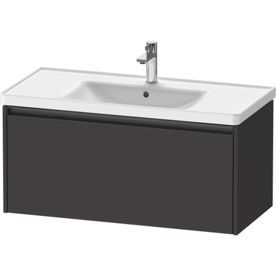 Duravit Ketho.2 Wastafelonderbouwkast - met 1 lade - 98.4x45.5x44cm - met greep antraciet - grafiet supermat
