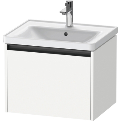Duravit Ketho 2 meuble sous-lavabo avec 1 tiroir 58.4x45.5x44cm avec poignée anthracite blanc mat
