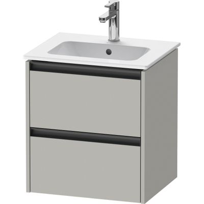 Duravit Ketho.2 Wastafelonderkast - 51x42x54.9cm geschikt - voor 1 waskom - spaanplaat - betongrijs mat