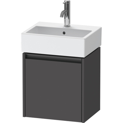 Duravit ketho 2 meuble sous lavabo avec 1 porte 43.4x33.8x44cm gauche, avec poignée anthracite graphite mat