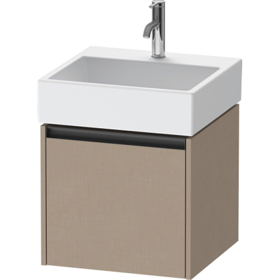 Duravit ketho meuble 2 vasques avec 1 tiroir 48.4x46x44cm avec poignée anthracite lin mat