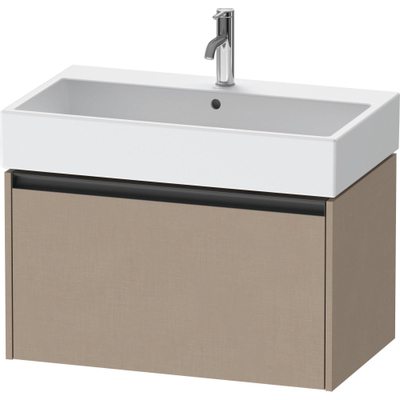 Duravit Ketho 2 meuble sous-lavabo avec 1 tiroir 78.4x46x44cm avec poignée anthracite Linnen mat