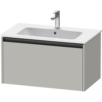 Duravit Ketho.2 Wastafelonderbouwkast - met 1 lade - 81x48x44cm - met greep antraciet - betongrijs mat
