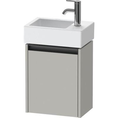 Duravit ketho 2 meuble sous lavabo avec 1 porte 36.4x23.8x44cm gauche, avec poignée anthracite béton gris mat