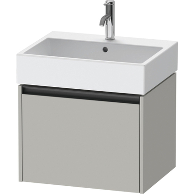 Duravit Ketho.2 Wastafelonderbouwkast - met 1 lade - 58.4x46x44cm - met greep antraciet - betongrijs mat