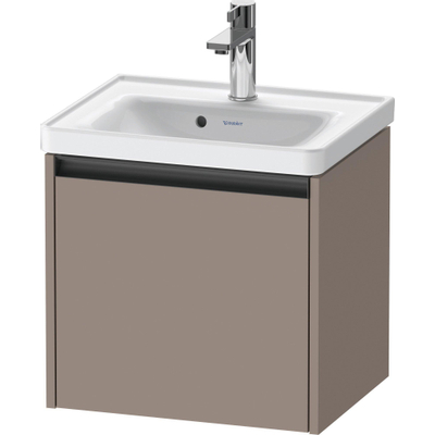 Duravit ketho meuble à 2 vasques avec 1 tiroir 48.4x37.5x44cm avec poignée anthracite basalte mate